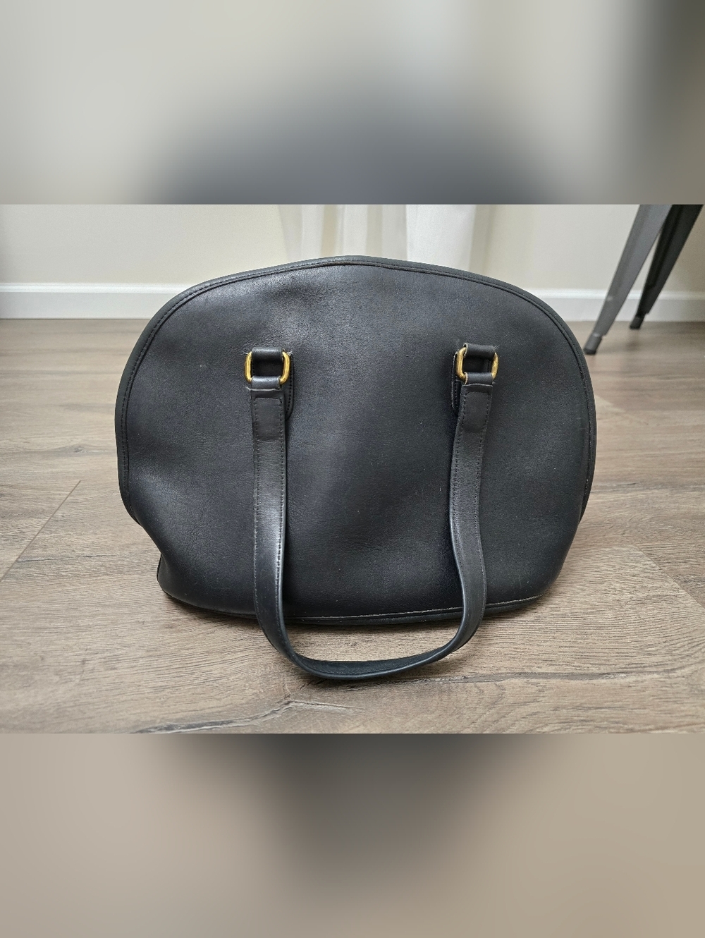 Coach Vintage Pelham Handbag Glove Tanned Black Leather Classic Heritage Rare